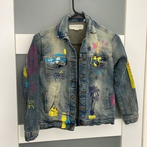 Evolution in Design Denim Jean Jacket Size S(8)